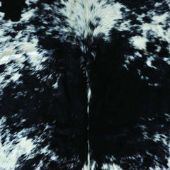 6' X 7' Black and White Cowhide Cowhide Area Rug - Homeroots