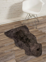 24" X 36" Chocolate Single Sheepskin Area Rug