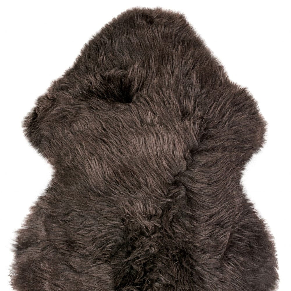 24" X 36" Chocolate Single Sheepskin Area Rug