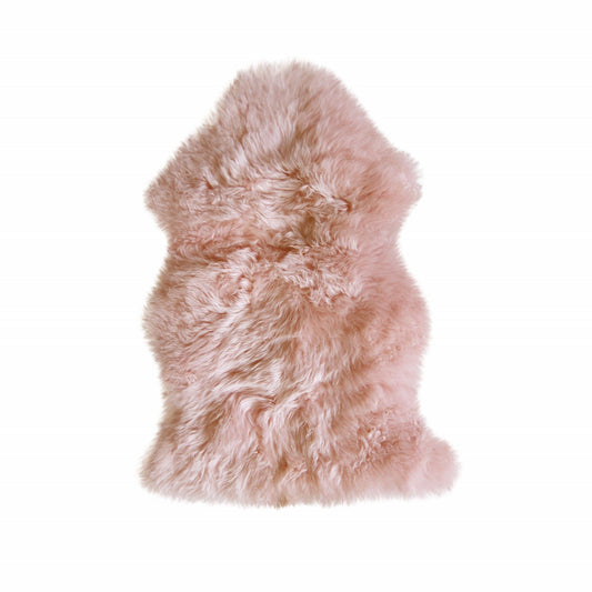 24" X 36" X 1.5" Pink Single Sheepskin - Area Rug - Homeroots