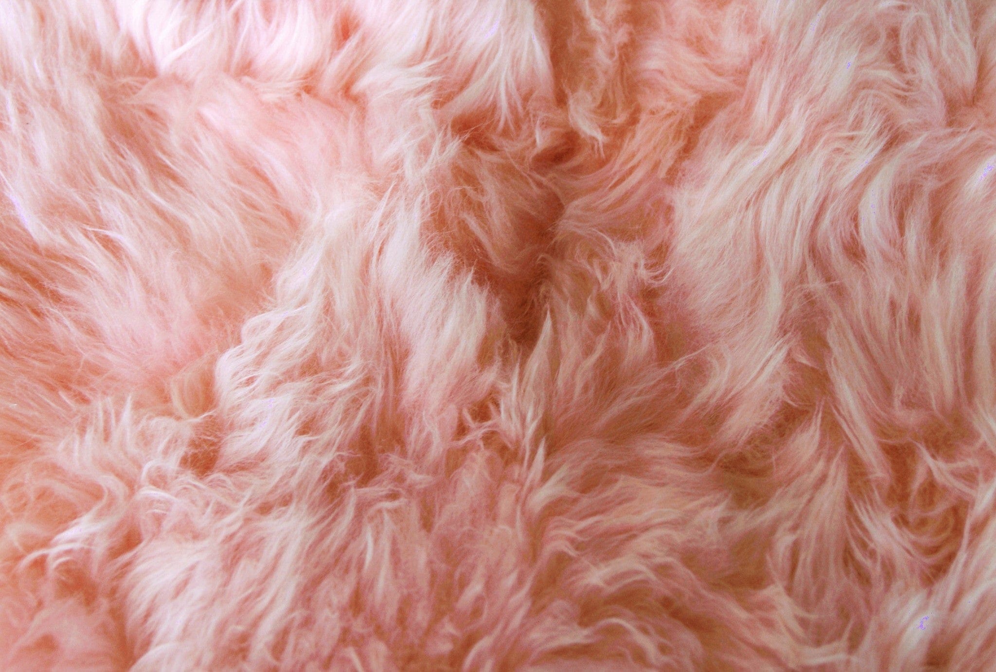 24" X 36" X 1.5" Pink Single Sheepskin - Area Rug - Homeroots