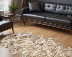 Gradient Chocolate Animal Print Area Rug - Homeroots