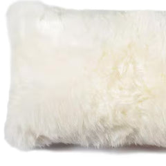 Almohada decorativa de piel de oveja natural de 30 x 50 cm