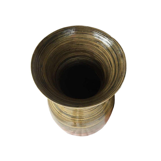 30" Golden Brown Spun Bamboo Accent Floor Vase