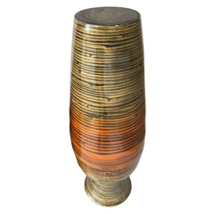 30" Golden Brown Spun Bamboo Accent Floor Vase