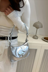 Butterfly PU Leather Knotted Strap Shoulder Bag - Trendsi