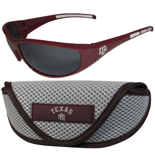 Texas A & M Aggies Wrap Sunglass and Case Set