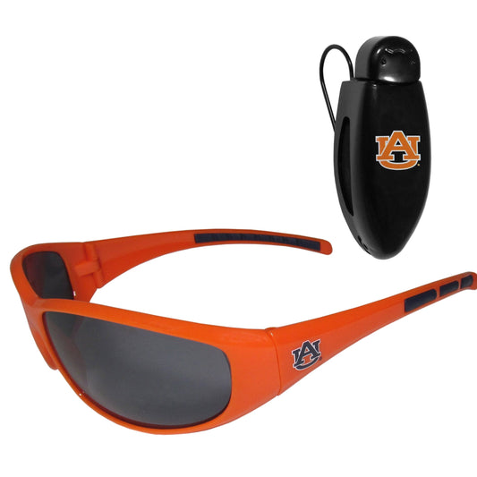 Auburn Tigers Wrap Sunglass with Visor Clip - Auburn Tigers