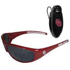 Anteojos de sol envolventes con clip para visera de los Oklahoma Sooners