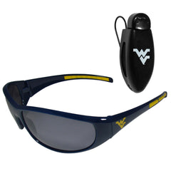 Anteojos de sol envolventes con clip para visera de los Mountaineers de W. Virginia