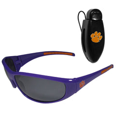 Clemson Tigers Wrap Sunglass with Visor Clip