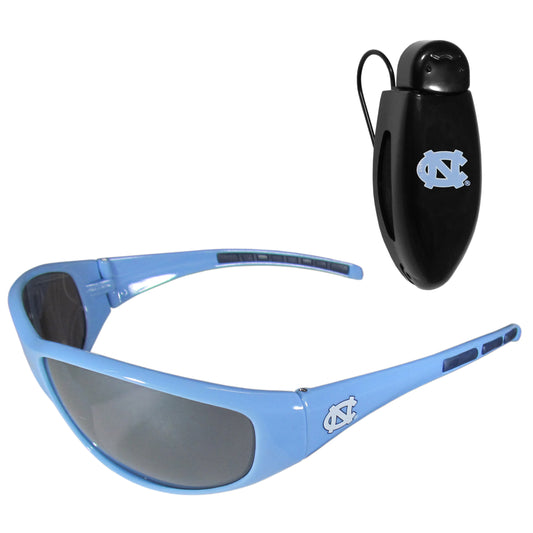 N. Carolina Tar Heels Wrap Sunglass with Visor Clip