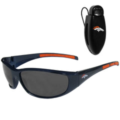 Denver Broncos Wrap Sunglass with Visor Clip