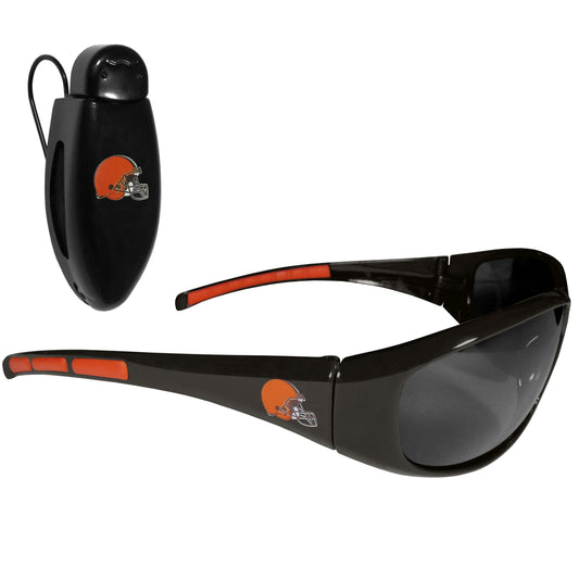 Anteojos de sol envolventes con clip para visera de los Cleveland Browns