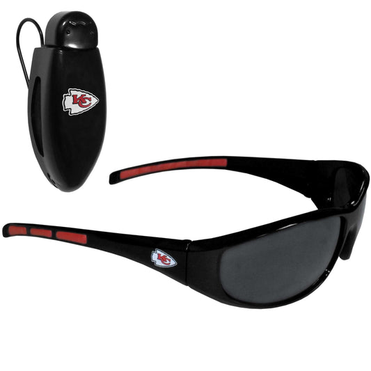 Kansas City Chiefs Wrap Sunglass with Visor Clip