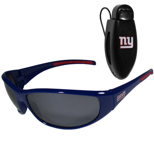 New York Giants Wrap Sunglass with Visor Clip