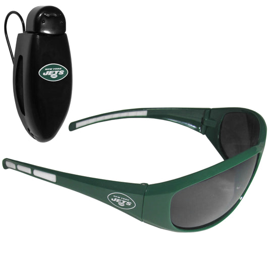 New York Jets Wrap Sunglass with Visor Clip