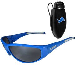 Detroit Lions Wrap Sunglass with Visor Clip