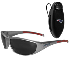 Anteojos de sol envolventes con clip para visera de los New England Patriots