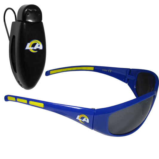 Los Angeles Rams Wrap Sunglass with Visor Clip