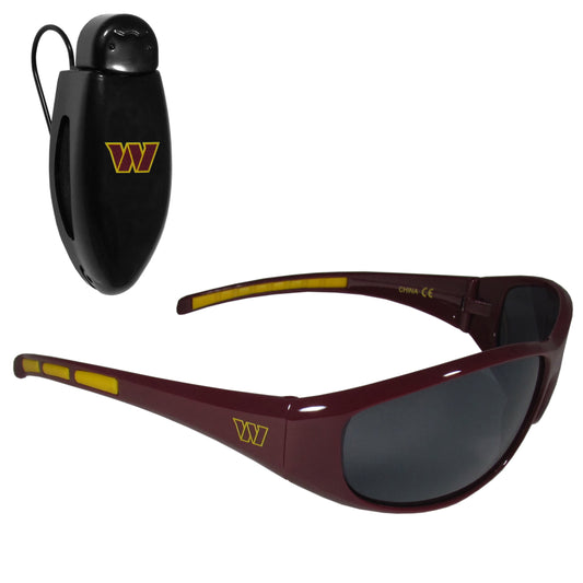 Washington Commanders Wrap Sunglass with Visor Clip