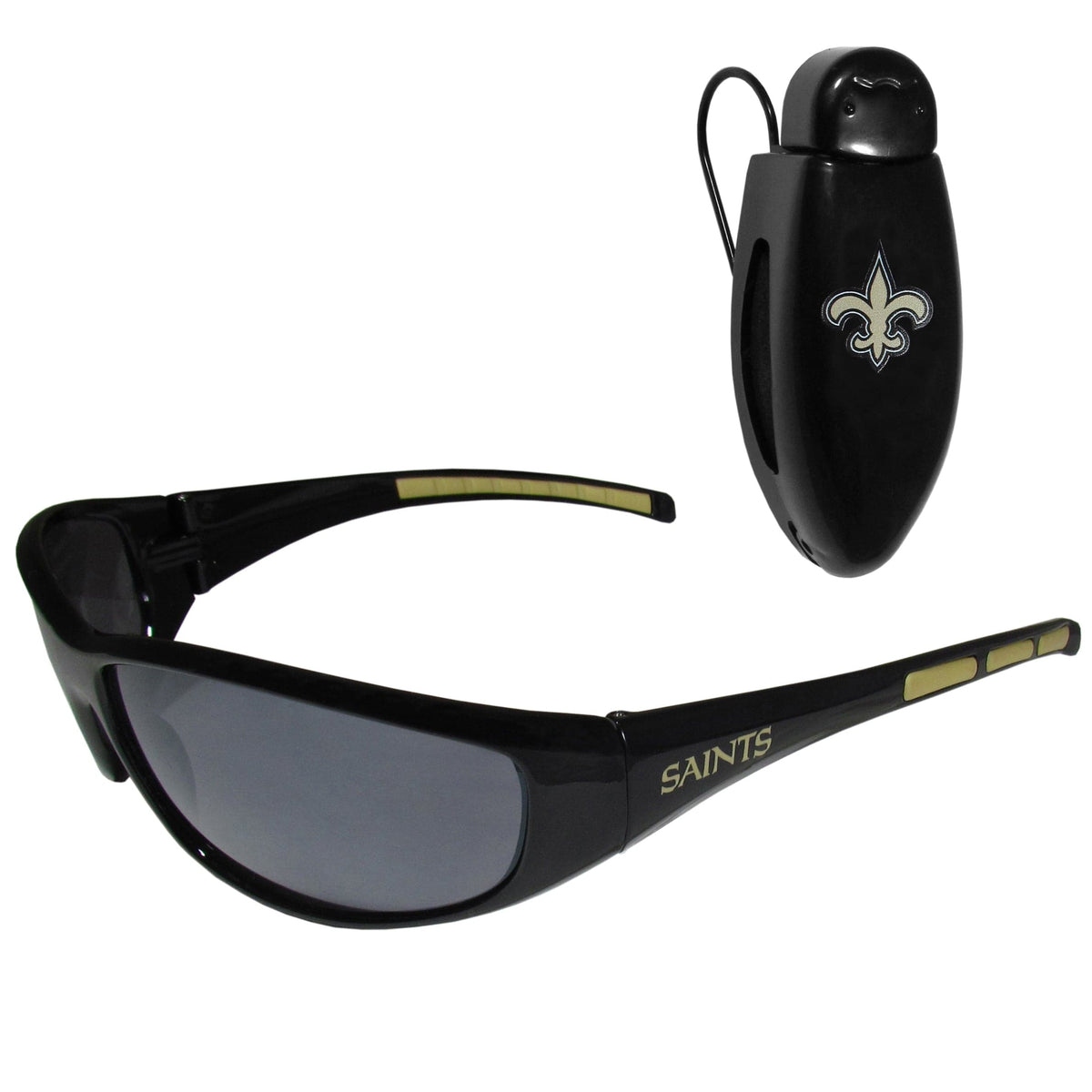 New Orleans Saints Wrap Sunglass with Visor Clip