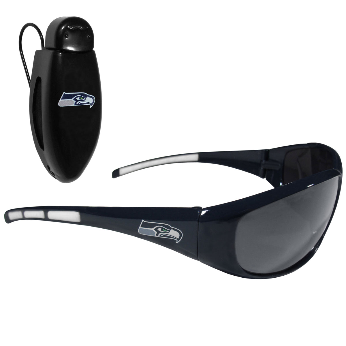 Seattle Seahawks Wrap Sunglass with Visor Clip