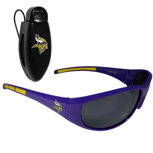 Anteojos de sol envolventes con clip para visera de los Minnesota Vikings