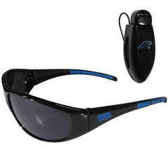 Carolina Panthers Wrap Sunglass with Visor Clip