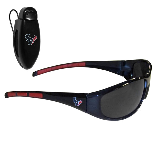 Anteojos de sol envolventes con clip para visera de los Houston Texans