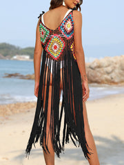 Fringe Spaghetti Strap Cover-Up Trendsi