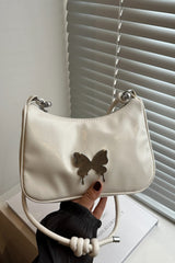 Butterfly PU Leather Knotted Strap Shoulder Bag - Trendsi