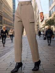 High Waist Straight Pants Trendsi