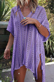 Cutout V-Neck Cover-Up with Tassel - Flyclothing LLC