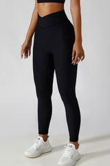 Basic Bae Crossover Waist Active Leggings - Trendsi