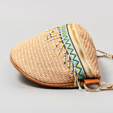 Bead Trim Straw Weave Crossbody Bag Trendsi