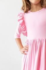 Bubblegum Pink Ruffle Twirl Dress - Mila & Rose ®