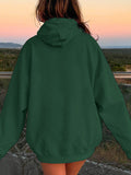 Drawstring Dropped Shoulder Hoodie - Flyclothing LLC