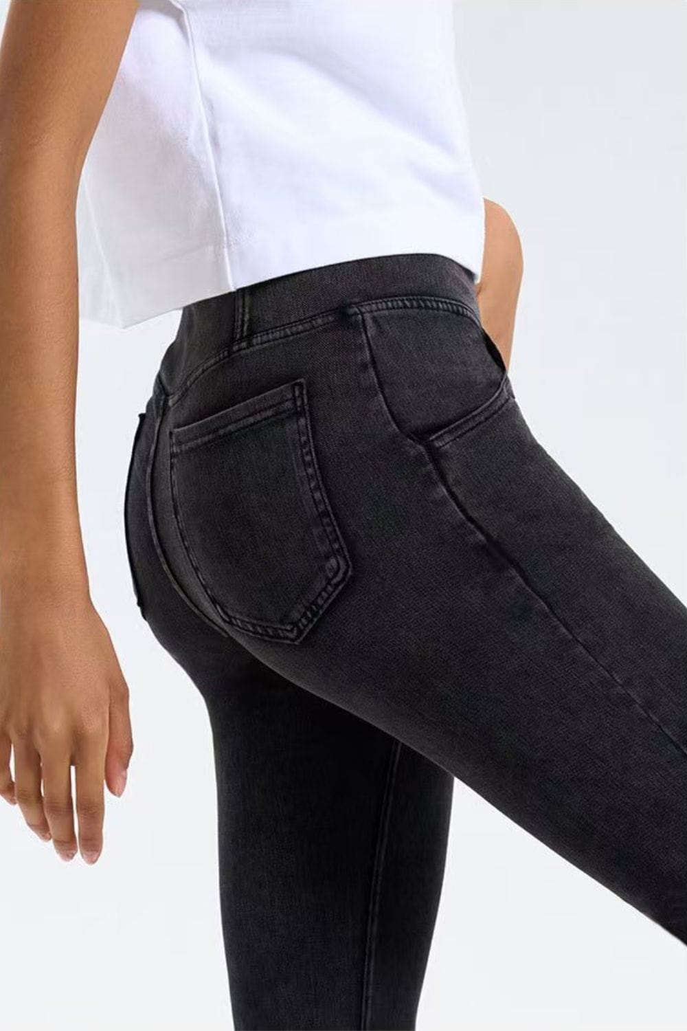 Basic Bae Pocketed Highly Stretchy Bootcut Jeans - Trendsi