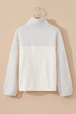 Mock Neck Long Sleeve Sherpa Sweatshirt