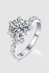 2 Carat Moissanite 925 Sterling Silver Ring - Trendsi