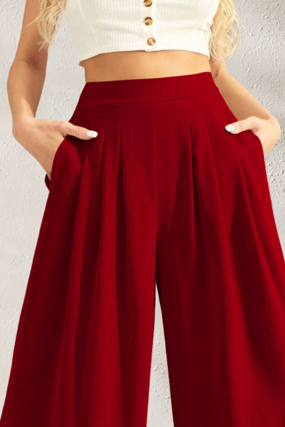 High Waist Wide Leg Pants Trendsi