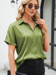 Button Up Short Sleeve Shirt - Flyclothing LLC