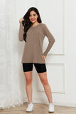 Basic Bae Full Size Round Neck Long Sleeve Top - Trendsi