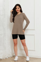 Basic Bae Full Size Round Neck Long Sleeve Top - Flyclothing LLC