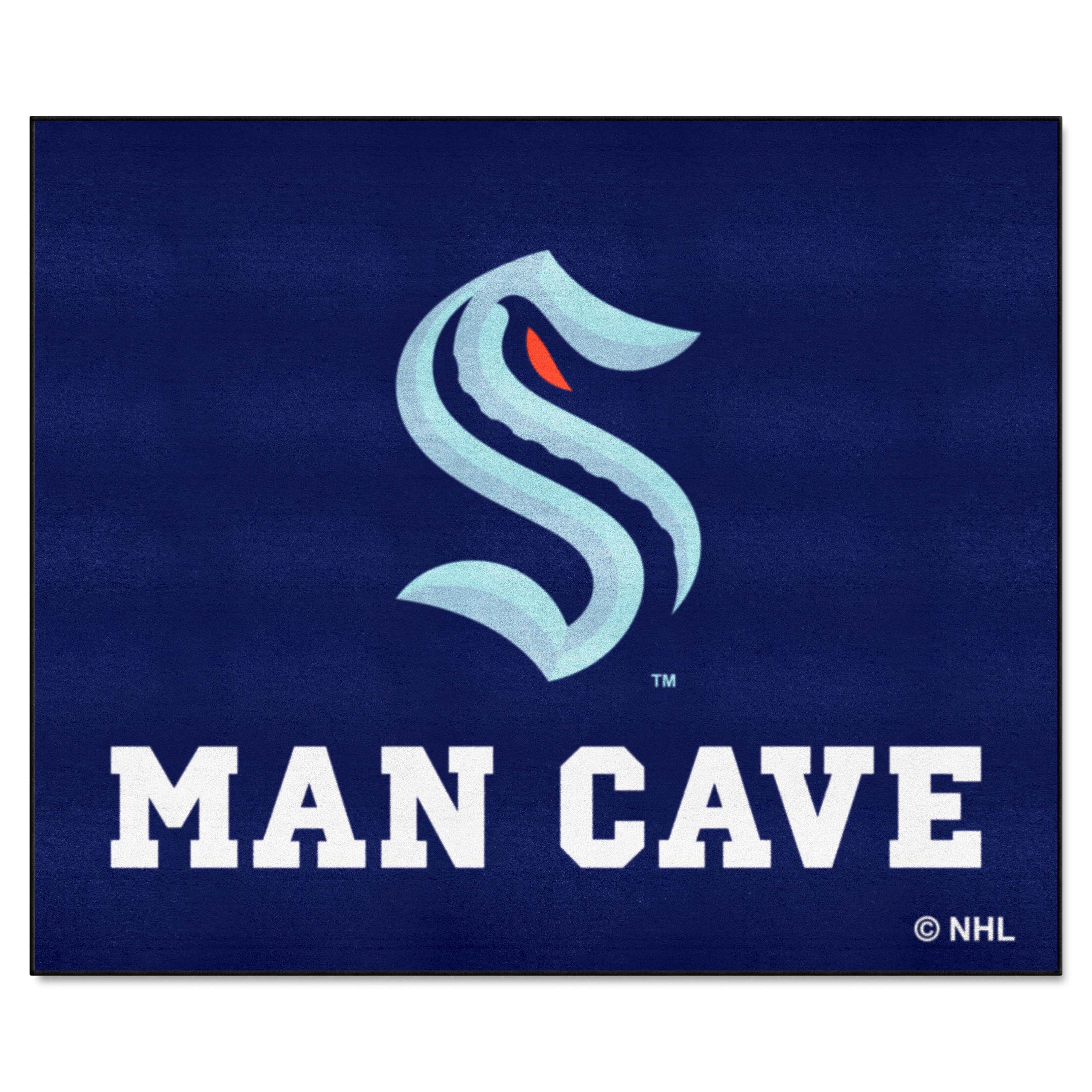 Seattle Kraken Man Cave Tailgater Rug - 5ft. x 6ft.