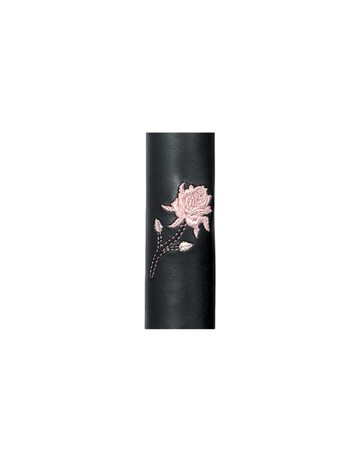 Unik International Cowhide 4" Hair Accessory with Pink Rose Design