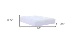 17" Square Quilted Accent Queen Piping Mattress Pad With Fitted Cover