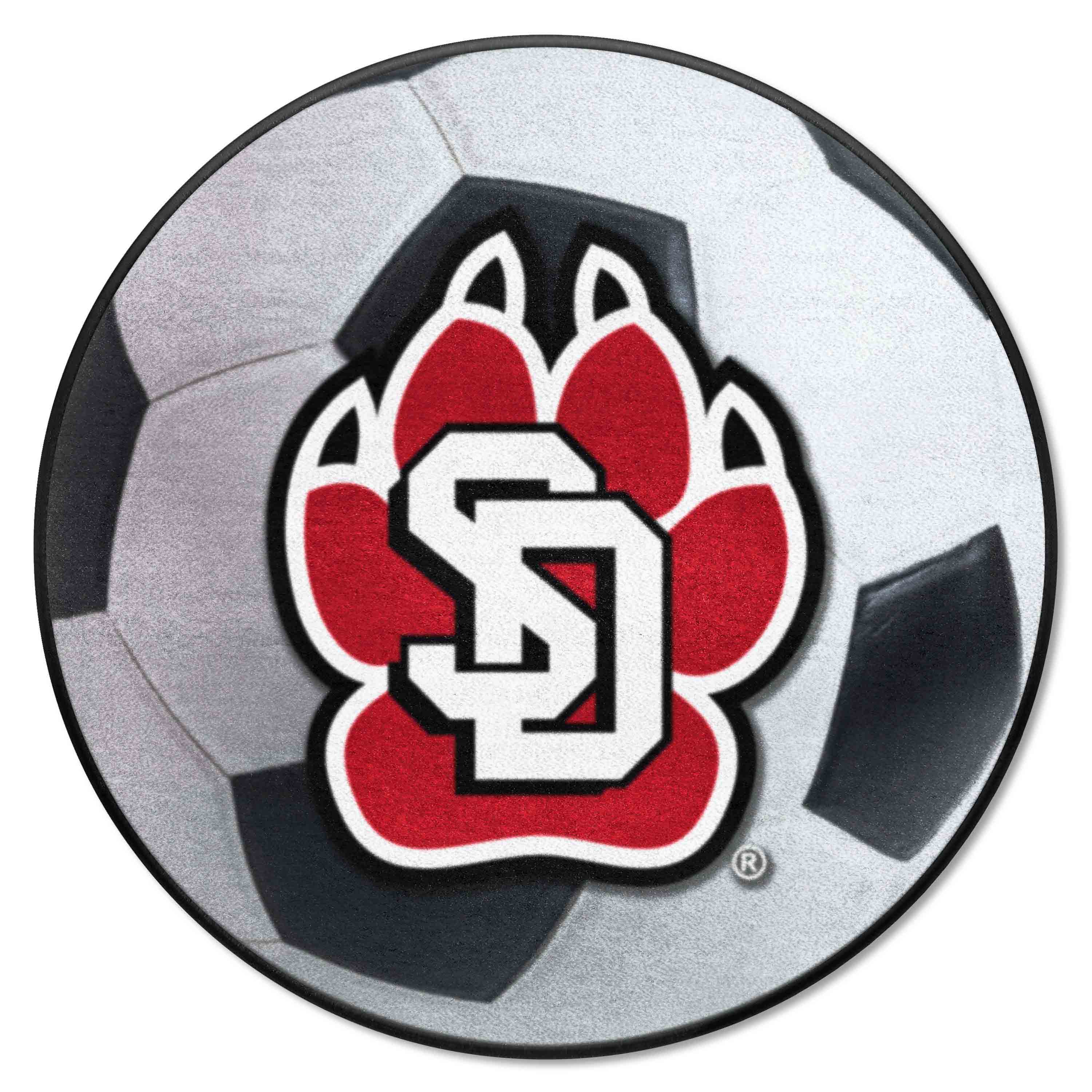 South Dakota Coyotes Soccer Ball Rug - 27in. Diameter