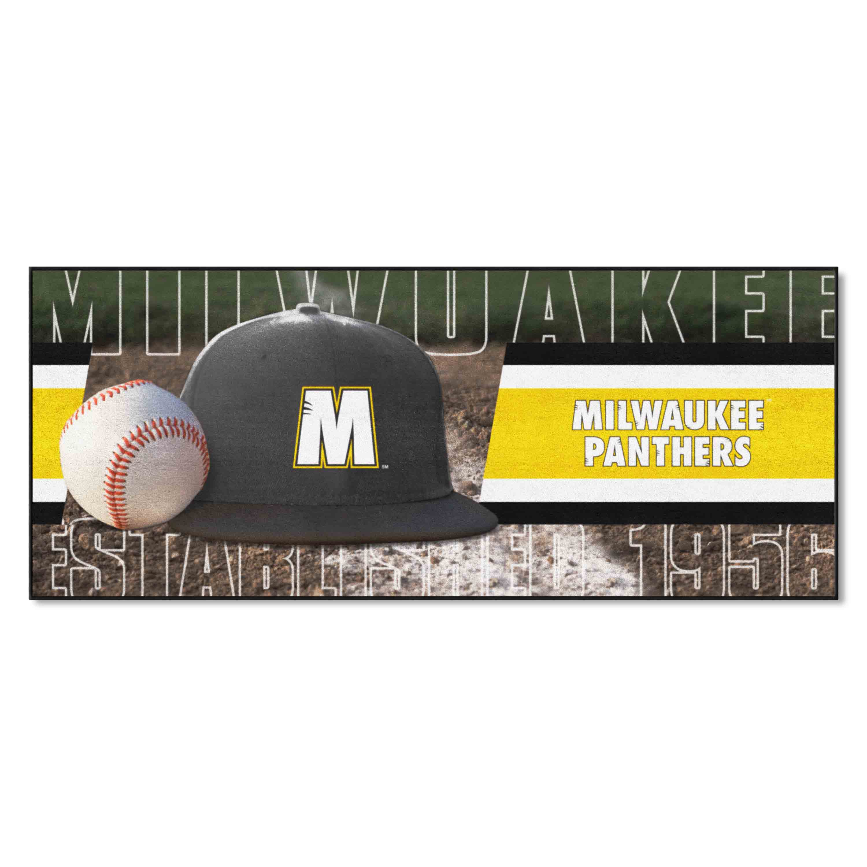 Wisconsin-Milwaukee Panthers Baseball Runner Rug - 30in. x 72in.